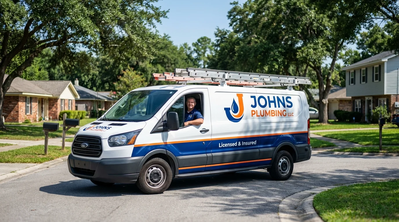 Johns Plumbing LLC service van in Keenesburg, CO