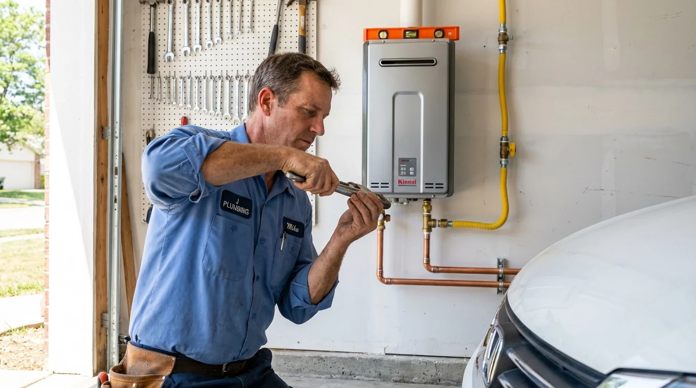Tankless water heater installation by a Johns Plumbing LLC plumber in Keenesburg
